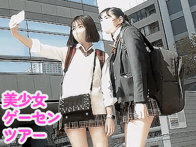 【東京都/特大19分】床が”光ってる”ゲーセンで輝くパンチラ撮りw