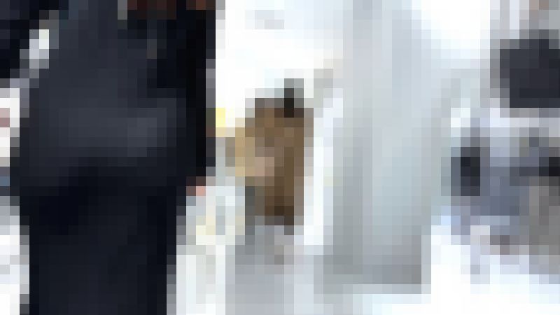 【４K・高画質】#47 ピタッと張り付く黒ニットワンピから浮き出るPラインを店内追い撮り